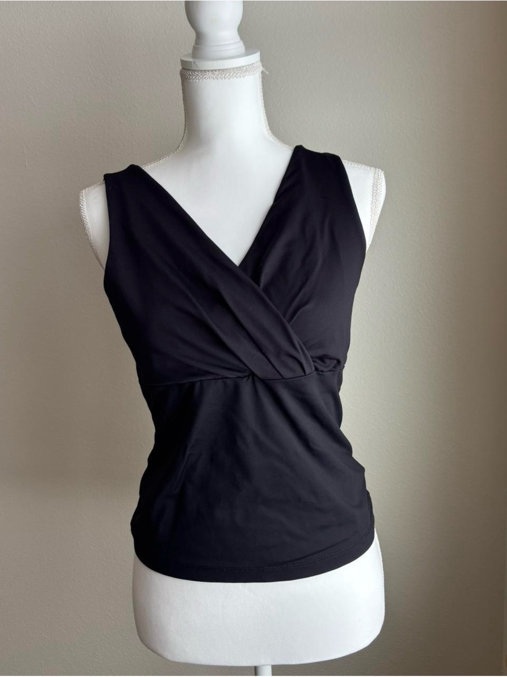 Worthington Black Wrap-Front Tank Top